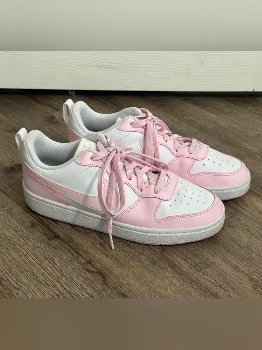 Nike Pink White Court Shoes